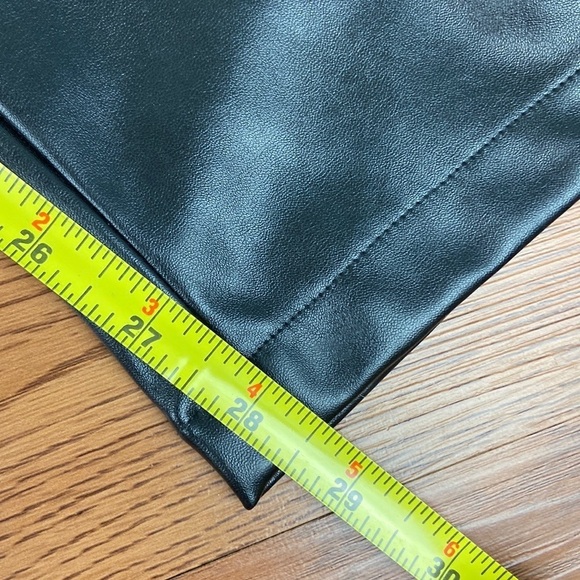 Princess Polly Love Club Pants Black Size 4 High Waist Darting Seams Vegan - Picture 14 of 14